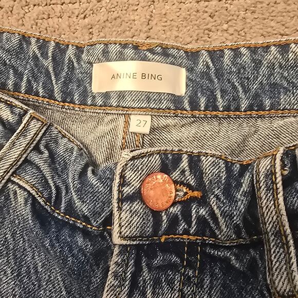 Anine Bing Betty Denim Jeans Straight Leg Vintage Blue Women’s 27 - Picture 8 of 8